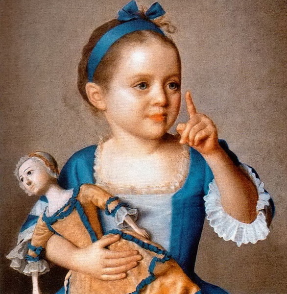 Ж.Э.Лиотар. Девочка с куклой. 1760 г.
