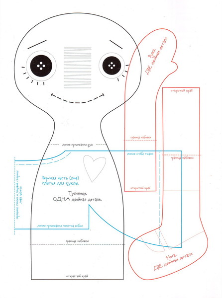 выкройка куклы