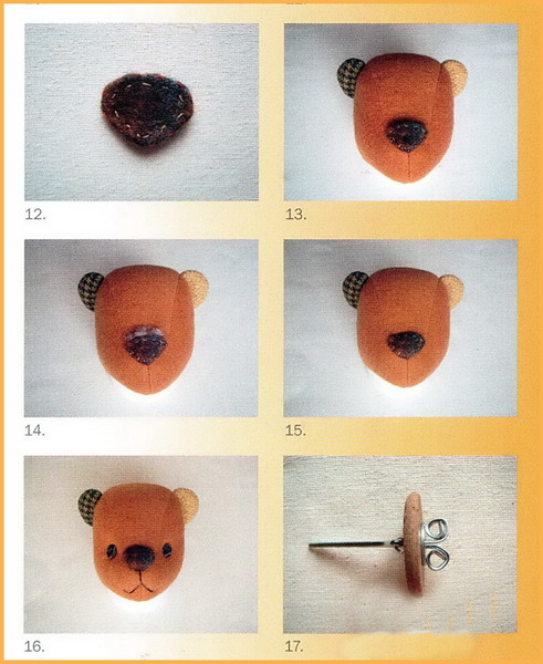 Изготовление головы мишки Тедди