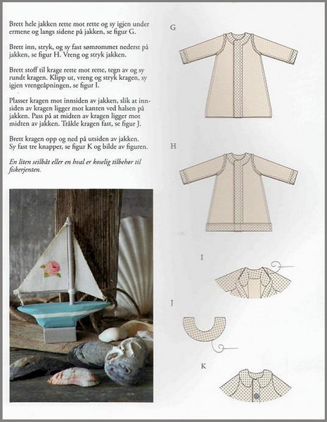 Схема пошива пальто из книги Тони Финнангер "Tildas sommerliv"