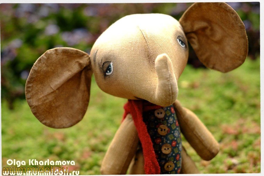 Текстильная игрушка - слоник Боря