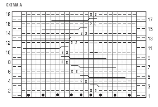 Схема узора кос 01