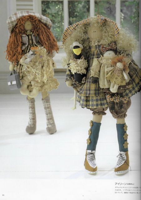 Текстильная кукла в стиле "бохо" 12