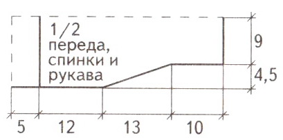 Вам потребуется: пряжа Nahih (65% мериносовая шерсть, 10% шелк, 15% полиамид, 10% кашемир, 1500 м/100 г)- 70 г цвета чертополоха, спицы № 3, крючок №1,9. Ажурный узор: вяжите по схеме 1, на ко¬торой приведены лиц. и изн. ряды. Изнаночная гладь: лиц. ряды - изн. п., изн. ряды -лиц. п. Плотность вязания: ажурный узор - 27 п. х 37 рядов = 10 х10 см. Внимание! Вяжите нитью в 3 сложения. Центральная часть спинки: наберите на спицы 25 п. Распределите их следующим об¬разом: кром., 3 п. изн. глади, 17 п. ажурного узора, 3 п. изн. глади, кром. Вяжите прямо, пока длина центральной части не составит 27 см = 10 раппортов. Петли закройте. Левая боковая часть и рукав: по левому краю центральной части наберите 69 п. Рас-пределите их следующим образом: кром. п., 1 п. изн. глади, 65 п. ажурного узора, 1 п. изн. глади, кром. Вяжите прямо 12 см. Далее, соб¬людая узор, убавьте с обеих сторон для скосов рукава 7 раз х 1 п. в каждом 4-м ряду = 51 п. Продолжите вязание на оставшихся петлях, пока длина боковой части не составит 35см. Закройте все петли. Правая боковая часть и рукав: вяжите симметрично. Сборка: выполните швы рукавов. Обвяжите края рукавов и край изделия по кругу крючком ажурной каймой по схеме 2.