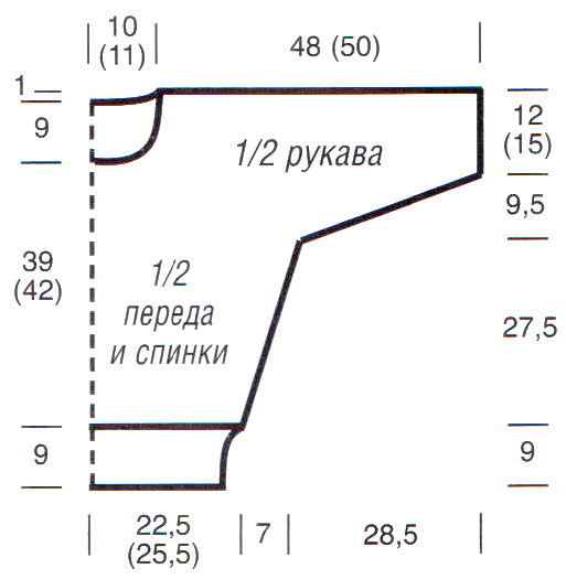 Полувер с воротником-хомут