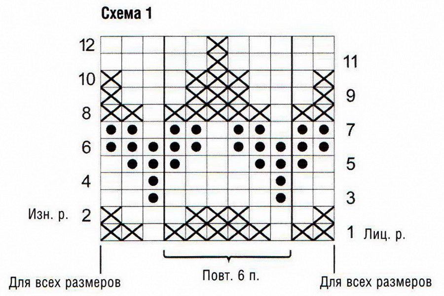 Схема вязания жакета с круглой кокеткой